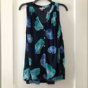 Floral Navy Loft Tank Top